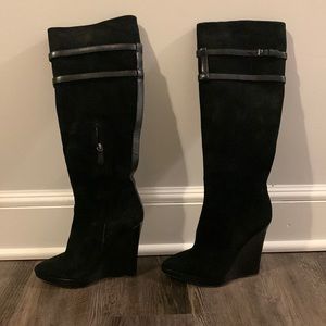 Reed Karloff knee-high black heeled boots